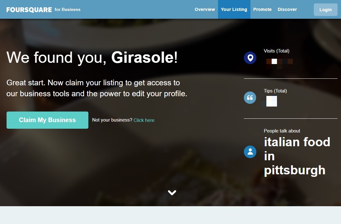 Claim Business on Foursquare